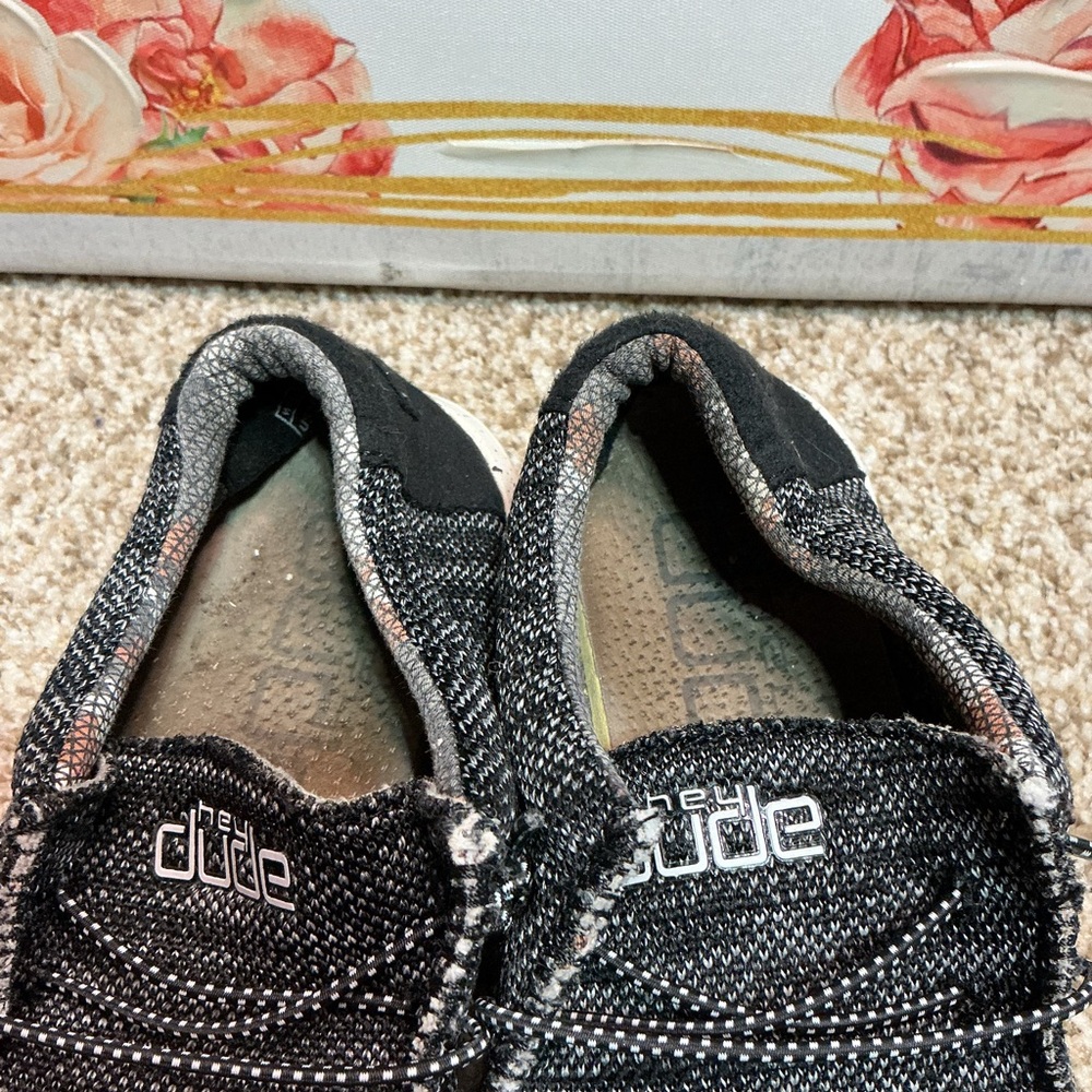 Hey Dude Charcoal and Cream Women's Loafers - Picture 4 of 6